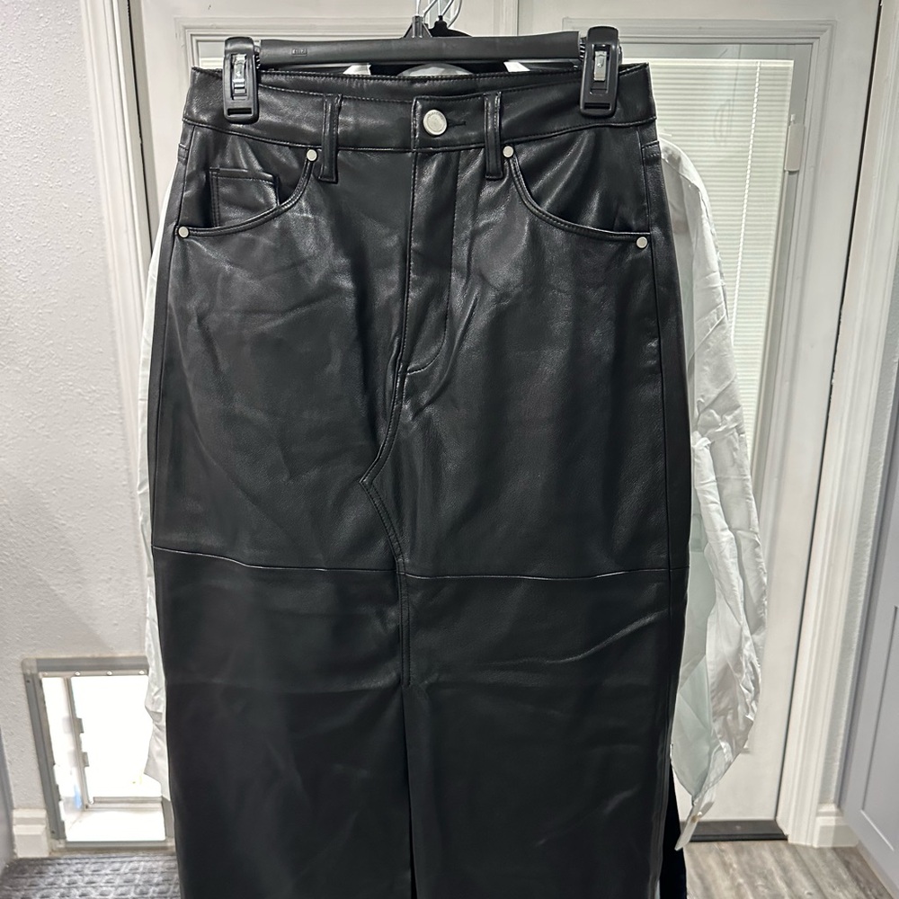 Blank NYC faux leather maxi skirt